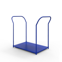 Тележка платформенная с двумя ручками ТЯ 1 основание (500х800) 125 черная резина HV Market