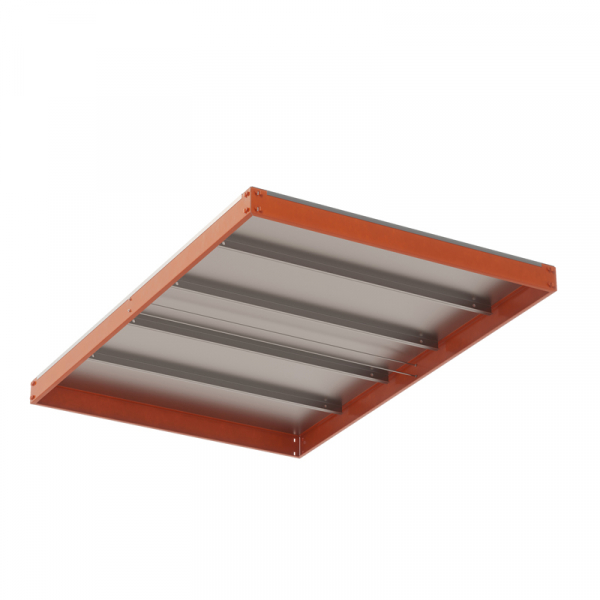 Ярус стеллажа Профи Т, металлический сплошной настил с усилением (1540х655 мм) HV Market