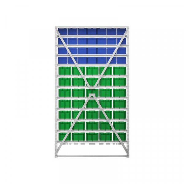 Стойка 1150х2000 односторонняя В1-00-04-07 (синий/зеленый) HV Market