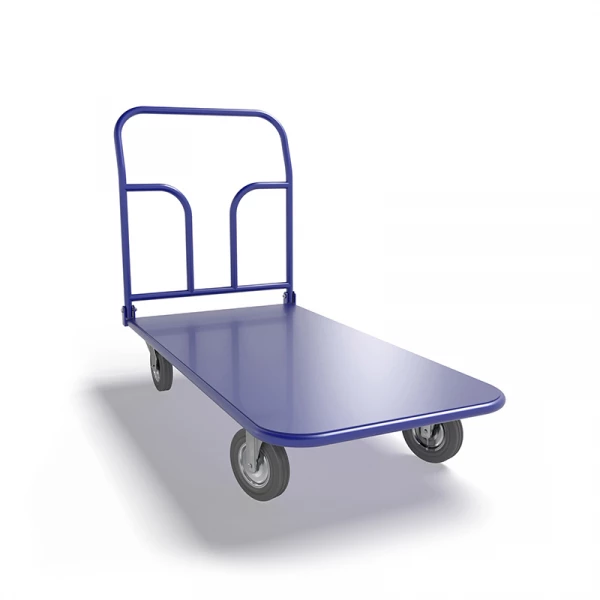 Тележка платформенная со складной ручкой ТПСР 3 М (600х1000) г/п 400 кг.160 серая резина HV Market