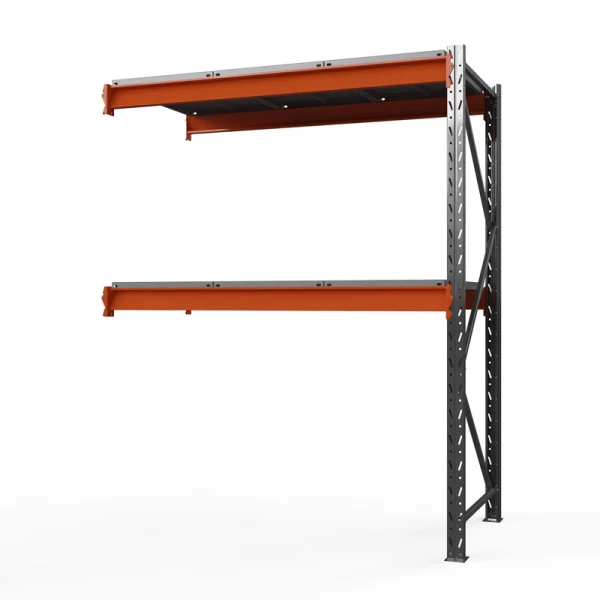 Секция приставная стеллажа металлического ОПТИМА, 2000х1250х785 мм. Полки: 2 шт. метал. HV Market