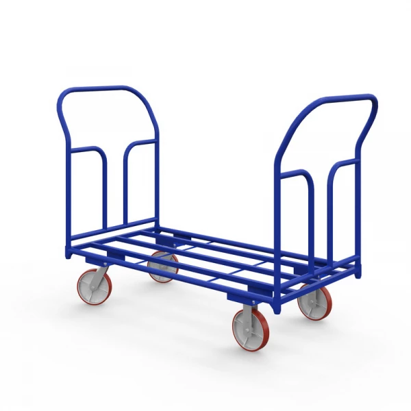 Тележка каркасная с двумя ручками ТКД 4 (600х1200) г/п 500 кг.200 чугун/полиуретан HV Market