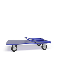 Тележка платформенная со складной ручкой ТПСР 5 М (700х1200) г/п 400 кг.160 черная резина HV Market