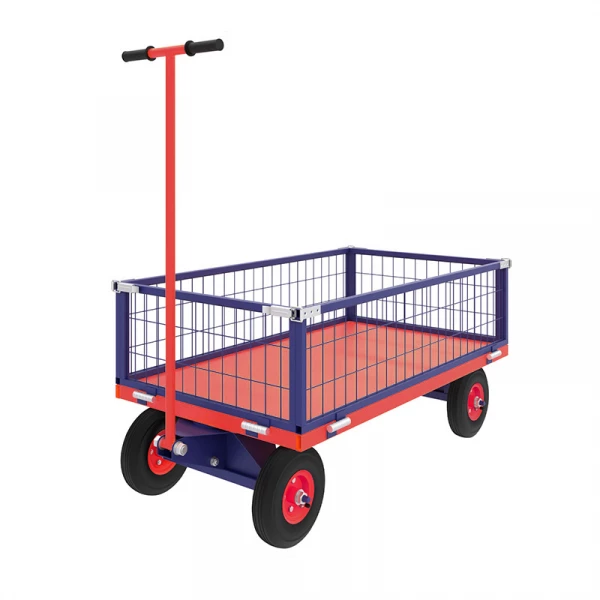 Тележка с поворотной осью ТПОБ 2 С (600х900) г/п 450 кг.колеса пневматические 250 мм. HV Market