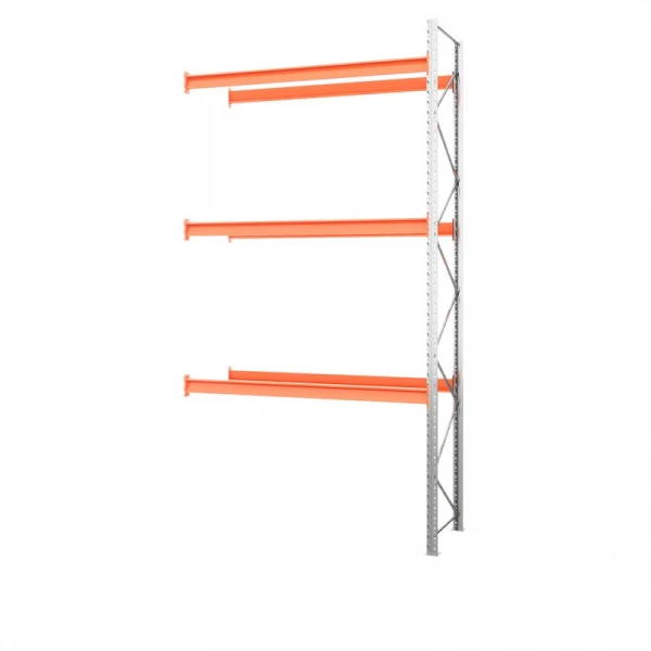 Секция приставная стеллажа металлического паллетного 5000х2700х1100 мм (85.1.5). Ярусы: пол+3 HV Market