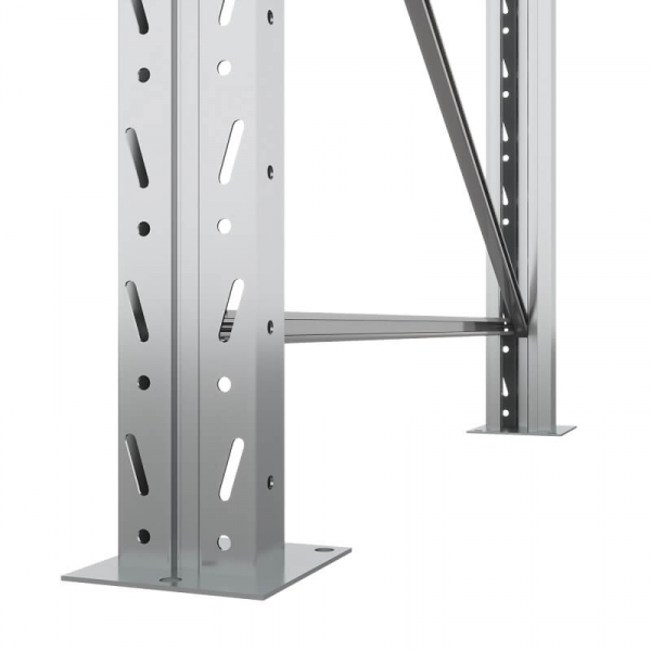 Секция приставная стеллажа металлического паллетного 5000х2700х1100 мм (85.1.5). Ярусы: пол+3 HV Market