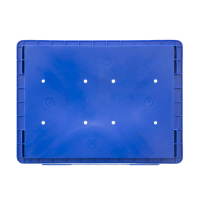 Пластиковый контейнер KLT 4280 универсальный синий, стенки сплошные, дно с отверстиями,  396х297х280 мм HV Market