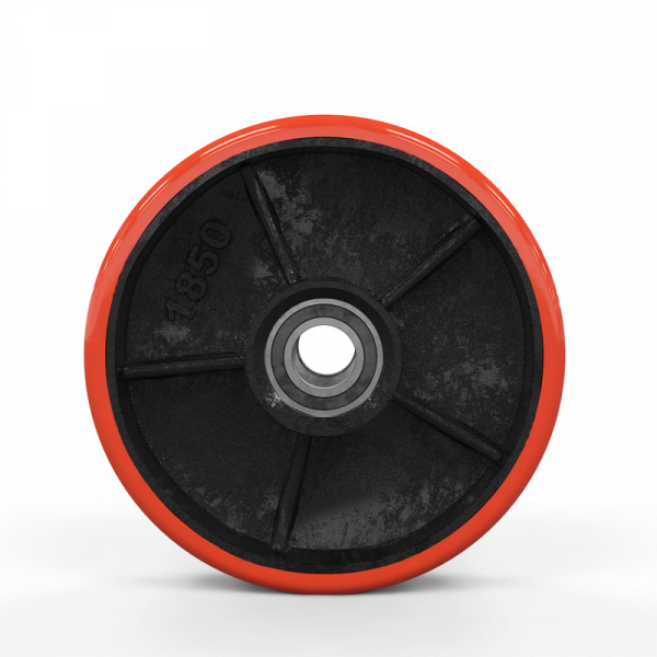 Колесо для гидравлической тележки, 180x50  мм, металл/полиуретан (с подшипниками) HV Market