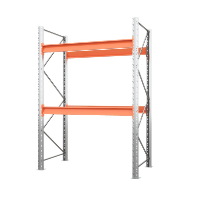 Стеллаж металлический паллетный 2500х1800х1100 мм. Ярусы: пол+2 HV Market