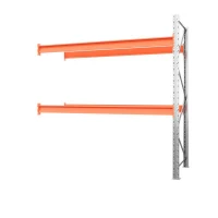 Секция приставная стеллажа металлического паллетного 3500х2700х1100 мм (85.1.5). Ярусы: пол+2 HV Market