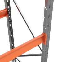 Секция приставная стеллажа металлического паллетного 3500х2700х1100 мм (70.1.5). Ярусы: пол+2 HV Market