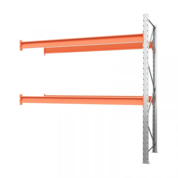 Секция приставная стеллажа металлического паллетного 2500х2700х1100 мм (70.1.5). Ярусы: пол+2 HV Market