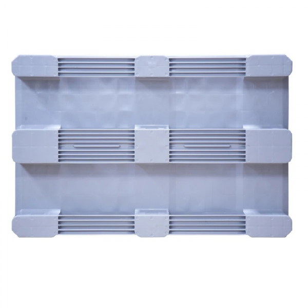 Поддон пластиковый IR 1208-3R-G (5000 кг, 1200х800х160 мм, сплошной, гигиенический, на 3-х полозьях, серый) HV Market