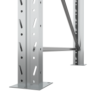 Стеллаж двойной глубины 5000х2700х1100 мм. Уровни хранения: пол+3 (2400 кг на ярус) HV Market