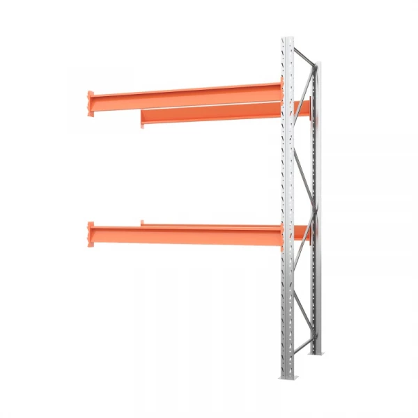 Секция приставная стеллажа металлического паллетного 3500х1800х1100 мм (70.1.5). Ярусы: пол+2 HV Market