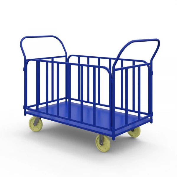 Тележка платформенная с трубчатыми бортами ТБ 1 (500х800) г/п 500 кг.200 чугун/полиуретан HV Market