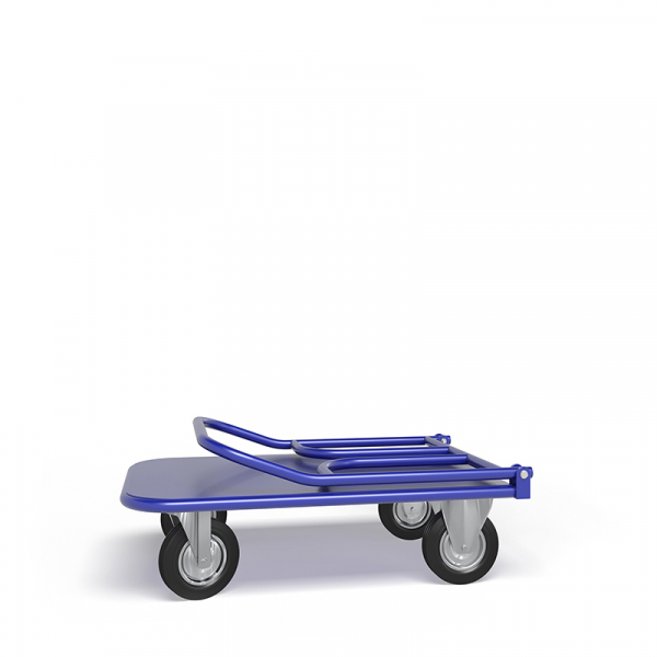 Тележка платформенная со складной ручкой ТПСР 1 М (500х800) г/п 500 кг.200 черная резина