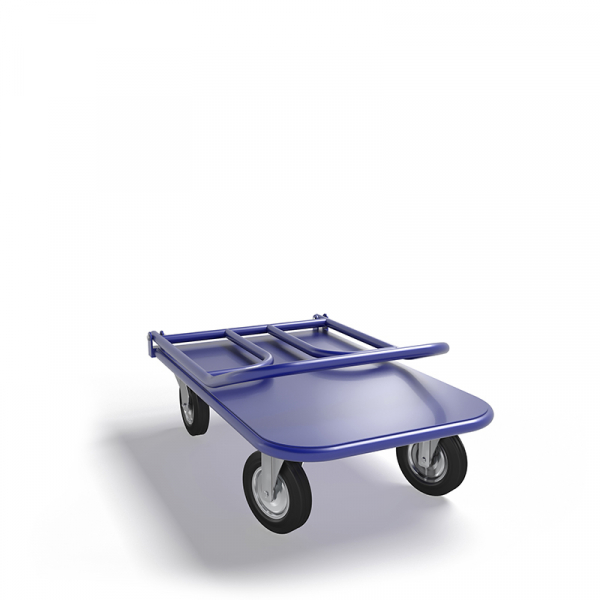 Тележка платформенная со складной ручкой ТПСР 1 М (500х800) г/п 500 кг.200 черная резина