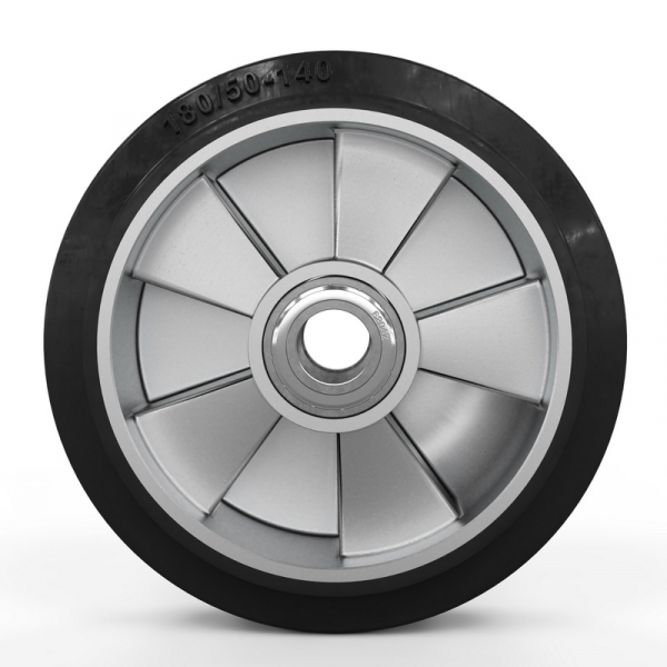 Колесо для гидравлической тележки, 180x50 мм, алюминий/резина (с подшипниками) HV Market
