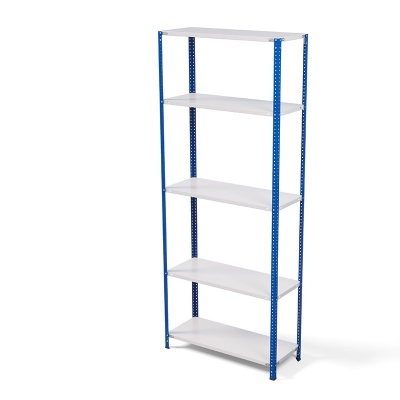 Стеллаж металлический ТС Лайт, синие стойки, 2500x1000x400 мм. Полки: 5 шт. металл (ТС 220100405с) HV Market