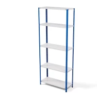 Стеллаж металлический ТС Лайт, синие стойки, 2500x1000x400 мм. Полки: 5 шт. металл (ТС 220100405с) HV Market