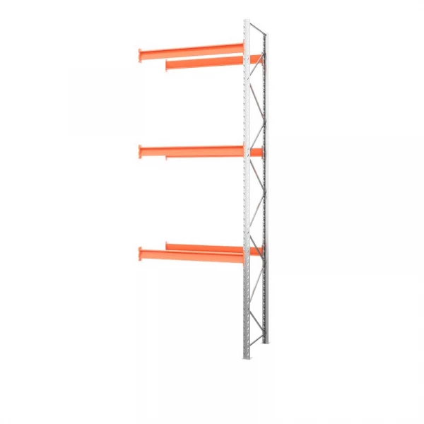 Секция приставная стеллажа металлического паллетного 5000х1800х1100 мм (85.1.5). Ярусы: пол+3 HV Market