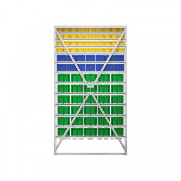 Стойка 1150х2000 односторонняя В1-04-02-06 (желтый/синий/зеленый)