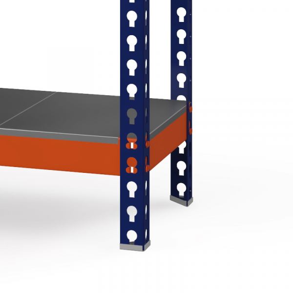 Стеллаж Профи Т (2000/1240/655), 4 яруса металл оц., с усилителем HV Market