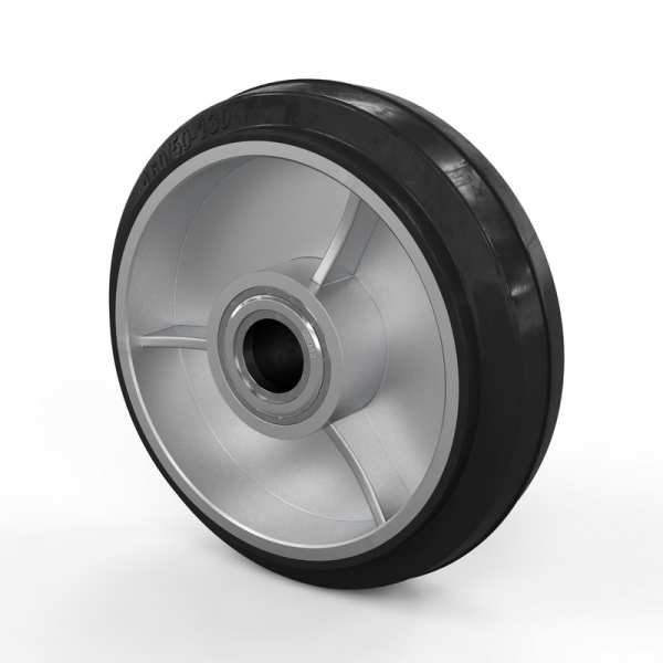 Колесо для гидравлической тележки, 160x50 мм, алюминий/резина (с подшипниками) HV Market