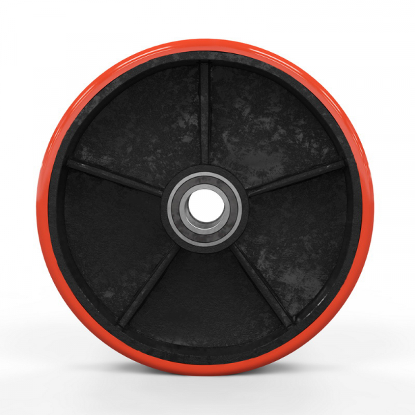 Колесо для гидравлической тележки, 200x50 мм, металл/полиуретан (с подшипниками) HV Market