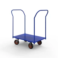 Тележка платформенная с двумя ручками ТЯ 3 основание (600х1000) 160 черная резина HV Market