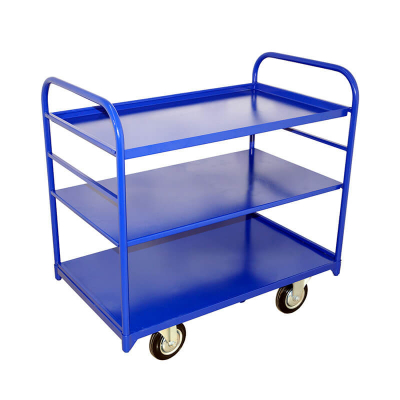 Тележка платформенная трехъярусная ТЯ 2 (600х900) 160 черная резина HV Market