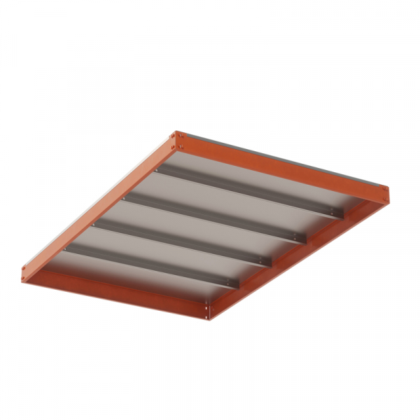 Ярус стеллажа Профи Т, металлический сплошной настил (1540х455 мм) HV Market