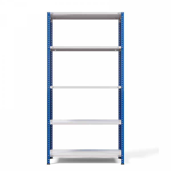 Стеллаж металлический ТС Лайт, синие стойки, 2200x1000x400 мм. Полки: 5 шт. металл (ТС 220100405с) HV Market