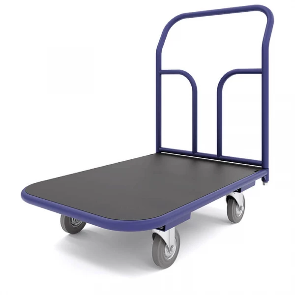 Тележка платформенная с резиновым покрытием ТПР 10 (800х1800) г/п 300 кг. 125 серая резина HV Market
