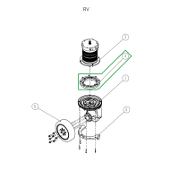 Опорно-поворотный подшипник редуктора для ричтрака RV (внутренний d 200 мм) HV Market
