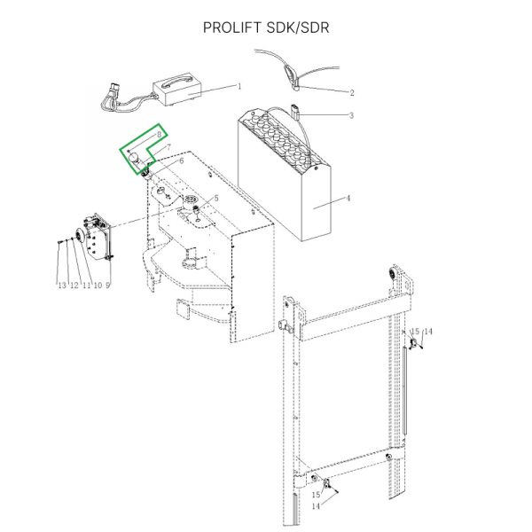 Аварийный выключатель для штабелеров SDR/SDK и SPN, для тележек SK20 HV Market