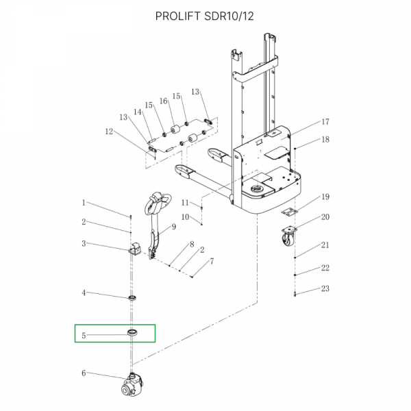Опорный подшипник для штабелеров  для штабелеров SDR 1-1,2 т, SDR1635 (7212,30212) HV Market