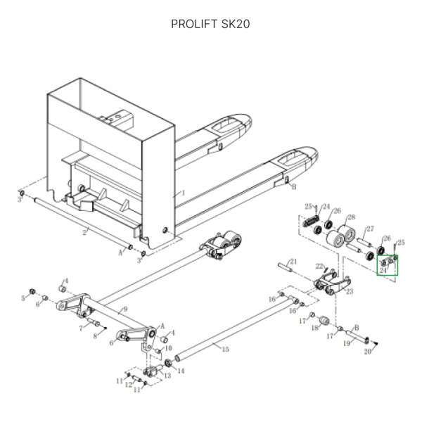 Соединительная пластина роликов для тележек SK20 HV Market