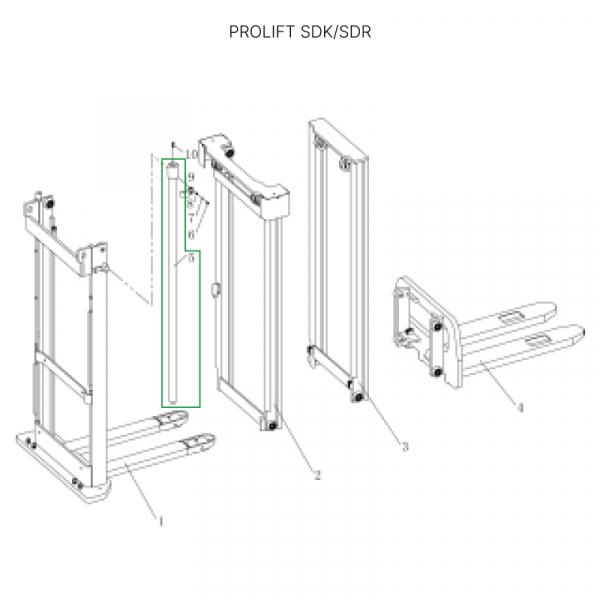 Центральный гидроцилиндр для штабелеров SDR1656/SDK1656 HV Market