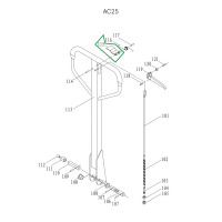 Пластина рычага управления режимом работы для гидравлических тележек JC20 HV Market