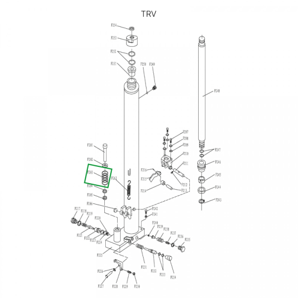 Пружина возвратная малого цилиндра гидроузла для TRV HV Market
